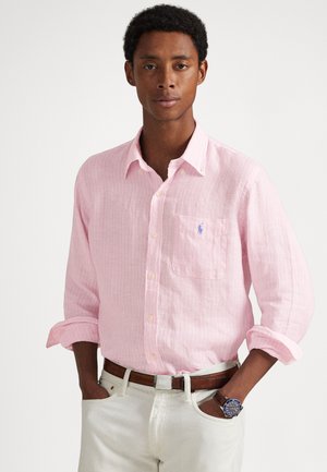 CUSTOM FIT STRIPED LINEN SHIRT - Πουκάμισο - pink/white