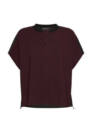 Elena Mirò, CARDIGAN BOXY BICOLORE - Cardigan - bordeaux