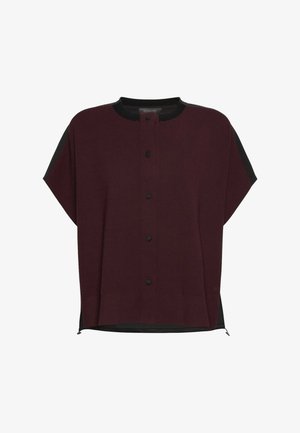 Elena Mirò, CARDIGAN BOXY BICOLORE - Cardigan - bordeaux