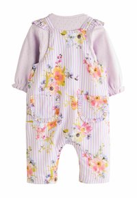 Next REGULAR FIT - LONG SLEEVE SET - Glaustinukė - purple floral stripe