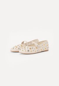 Steve Madden REJOICE - Ballerines - bone / silver gold