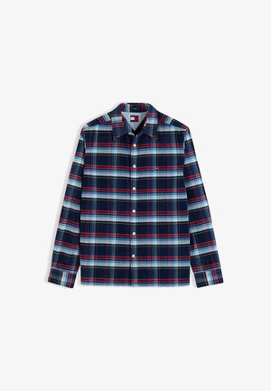 Tommy Jeans, TOMMY JEANS REGULAR FIT PATTERN DOBBY CORDUROY SHIRT - Hemd - dark blue check