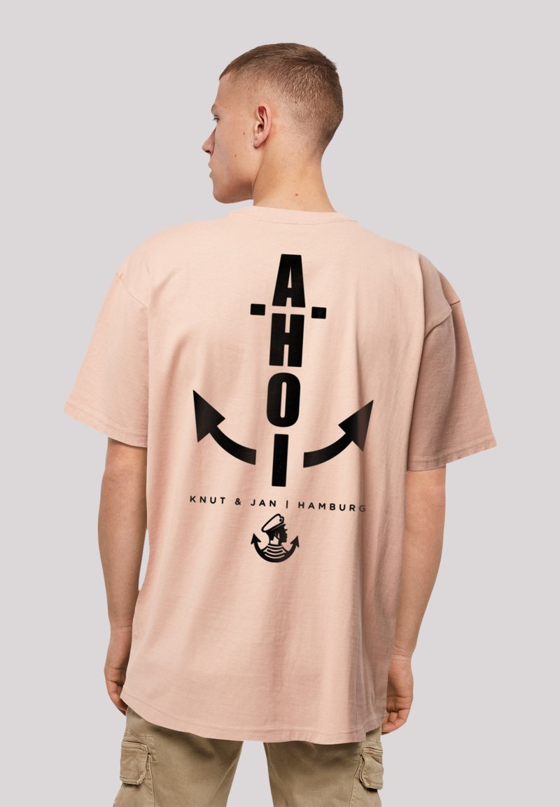 F4NT4STIC OVERSIZED AHOI ANKER KNUT & JAN HAMBURG - T-Shirt print - amber