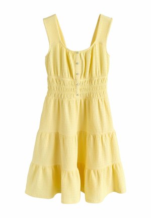 Next, PETITE FIT - SLEEVELESS TEXTURED JERSEY MINI DRESS . - Trikotaažkleit - yellow