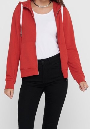 Tröja med dragkedja - red