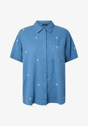 Pieces, SHORT SLEEVED SHIRT PCSASTINA BOXY MUSSELIN - Pluus - riverside1