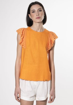 BRODERIE SLEEVES - Blouse - orange