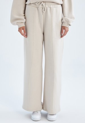 WIDE LEG - Teplákové kalhoty - beige