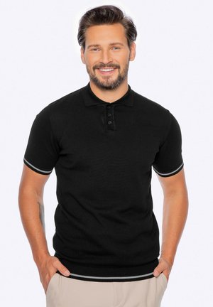 AUS  MIT KONTRASTIERENDEM  - Polo - black
