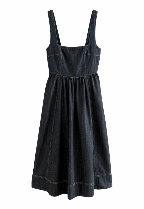 TALL FIT FLARE SQUARE NECK - Jeanskleid - rinse