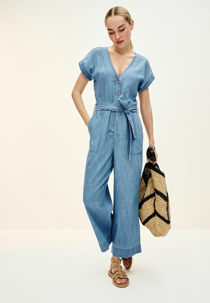 Next LIGHTWEIGHT WIDE LEG - Kezeslábas - mid blue