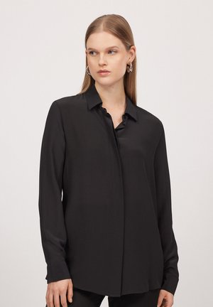 BLOUSE WITH COLLAR - Hemdbluse - schwarz  black