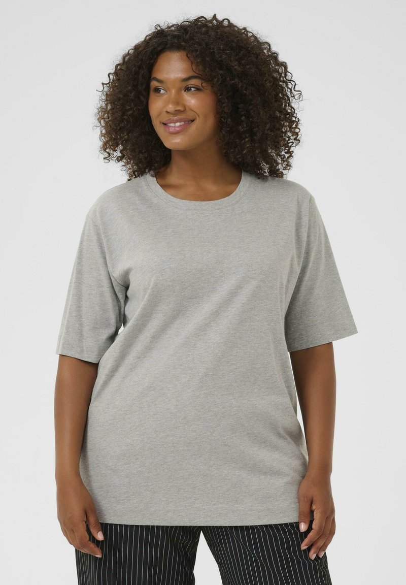 Kaffe Curve MINA - T-shirt basic - grey melange
