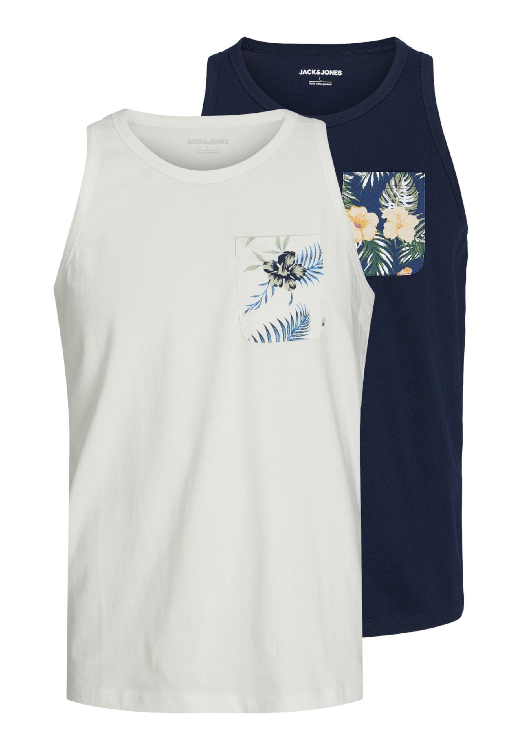 Canotta Uomo Jack & Jones Jjhawaii Pocket - Cotone 100%, Girocollo - Foto 11