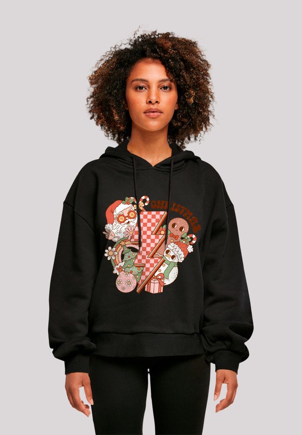 GROOVY WEIHNACHTEN FLASH COZY VIBES - Kapuzenpullover - schwarz