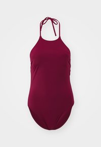 HIGH NECK ONE PIECE - Maillot de bain - plum glaze