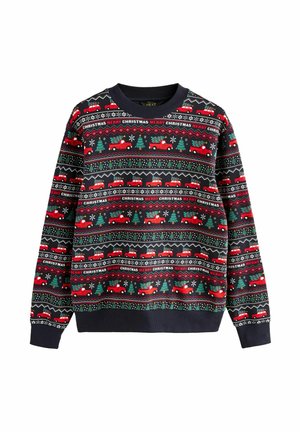 Bluză de molton - navy blue fairisle