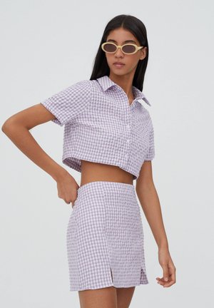 Button-down blouse - dark purple