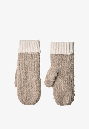 Street One, BOUCLÉ-BLEND MITTENS SET - Manoplas - muddy mocha