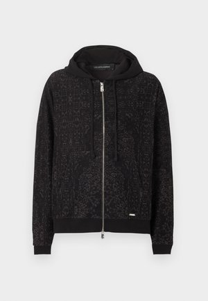 ZIP HOODIE UNISEX - Športna jopa s kapuco na zadrgo - black