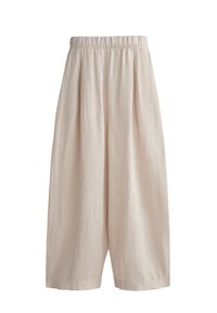 LINEN CROP BALLOON - Bukser - stone