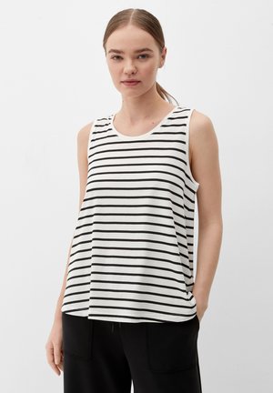 MIT STREIFENMUSTER - Top - schwarz
