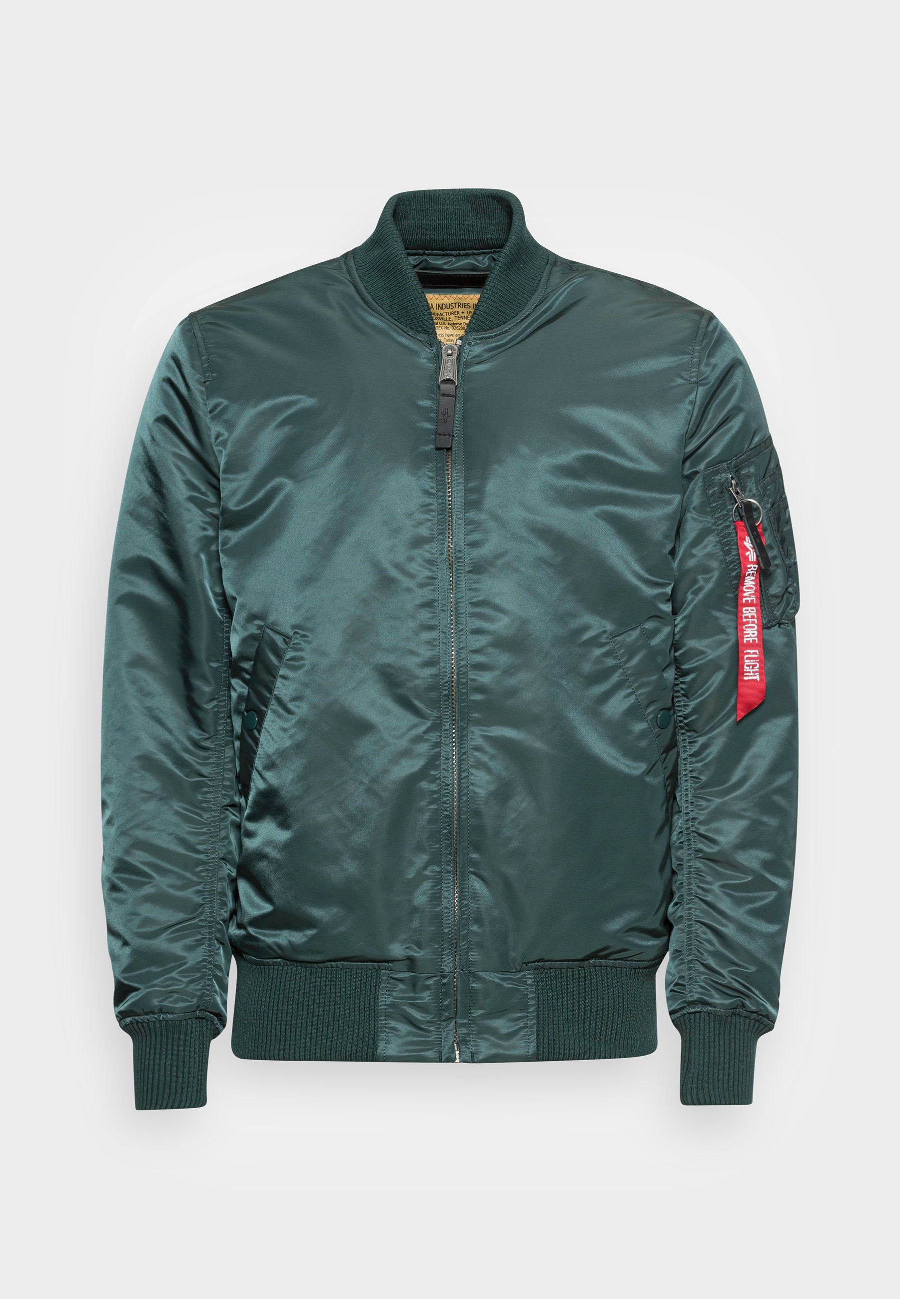 navy green leather jacket