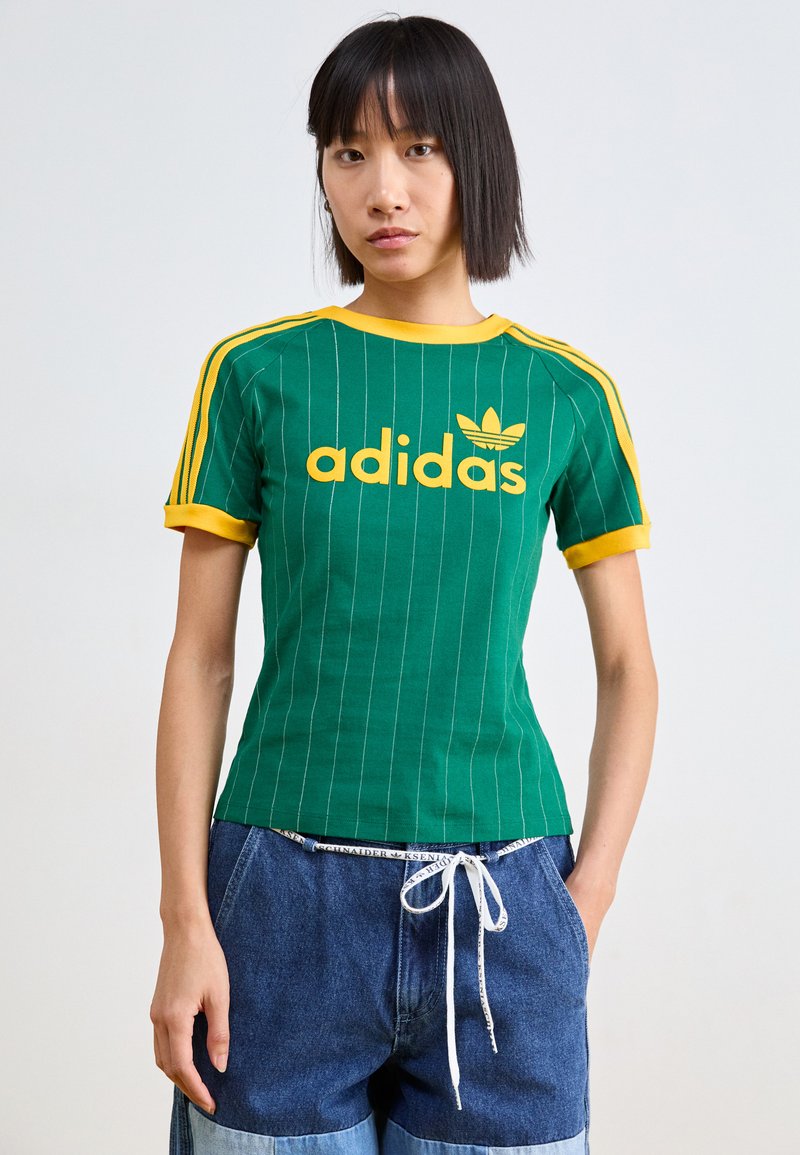 adidas Originals - LINEAR GRAPHIC CALIFORNIA - T-shirt imprimé - collegiate green/off white, Agrandir