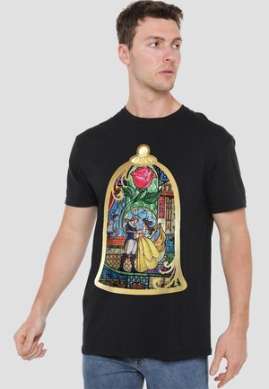 BEAUTY AND THE BEAST STAINED GLASS - T-Shirt print - black