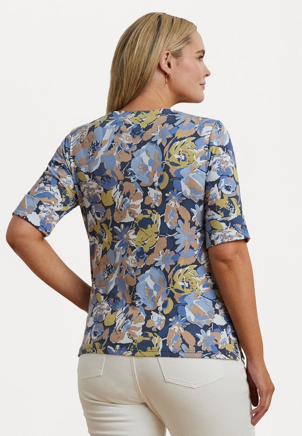 JUDY FLORAL STRETCH COTTON BOATNECK TEE - Print T-shirt3