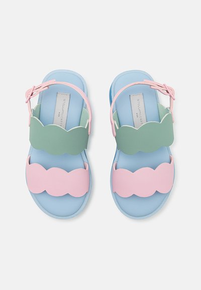 Stella McCartney Kids Sandalias con plataforma - light blue/rose/multi-coloured