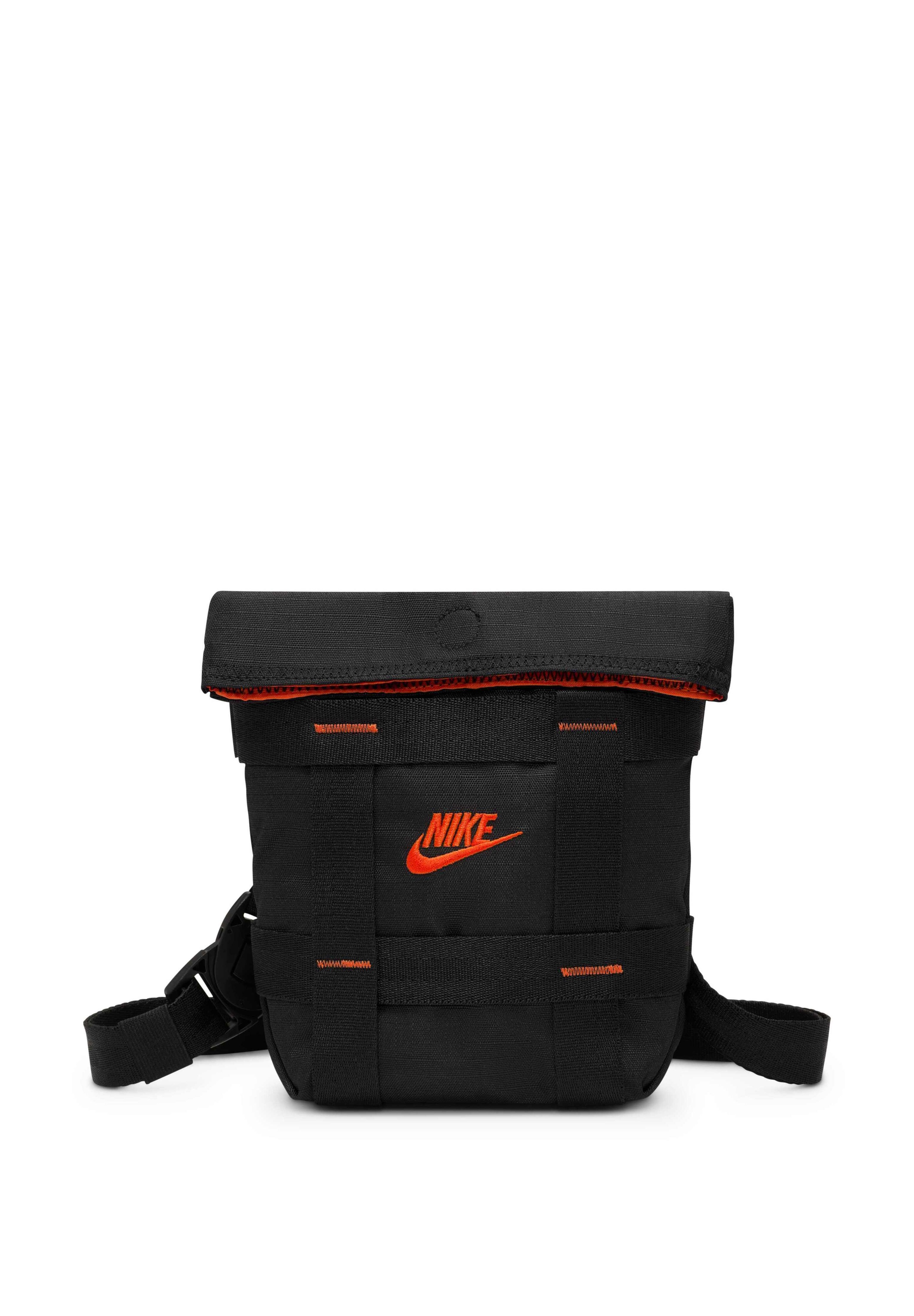 Nike Sportswear SPORTSWEAR - Cross body bag - black orange