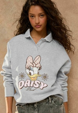 Next, REGULAR FIT - LONG SLEEVE FRILL COLLAR SWEATSHIRT . - Mikina - grey daisy duck