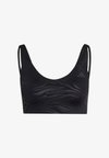 ALL ME ESSENTIALS GRAPHIC LIGHT SUPPORT BRA - Kergelt toetav spordirinnahoidja - black