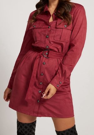Guess Skjortekjole - bordeaux