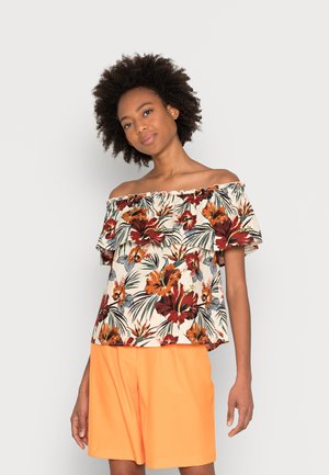 ONLIZABELL OFF SHOULDER PTM - Blouse - ecru exotic jungle