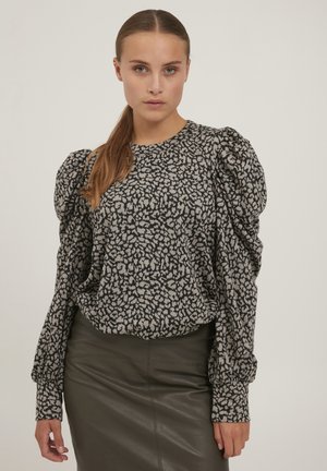 PZDunne - Top s dlhým rukávom - black printed