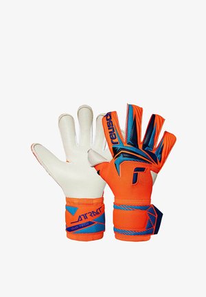 Reusch, TORWARTHANDSCHUHE ATTRAKT DUO EVOLUTION UNISEX - Goalkeeping gloves - shocking orange blue