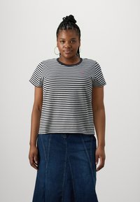 Levi's® Plus - THE PERFECT TEE - Basic póló - raita caviar Miniatűr kép 1