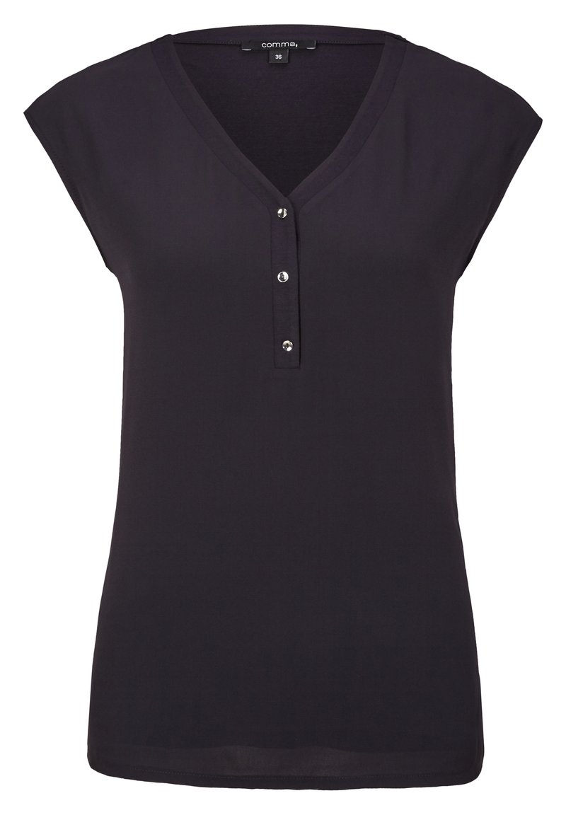 Damen T-Shirts | comma T-Shirt basic dark blue/dunkelblau - QX77475 Damen T-Shirts | comma T-Shirt basic dark blue/dunkelblau - QX77475