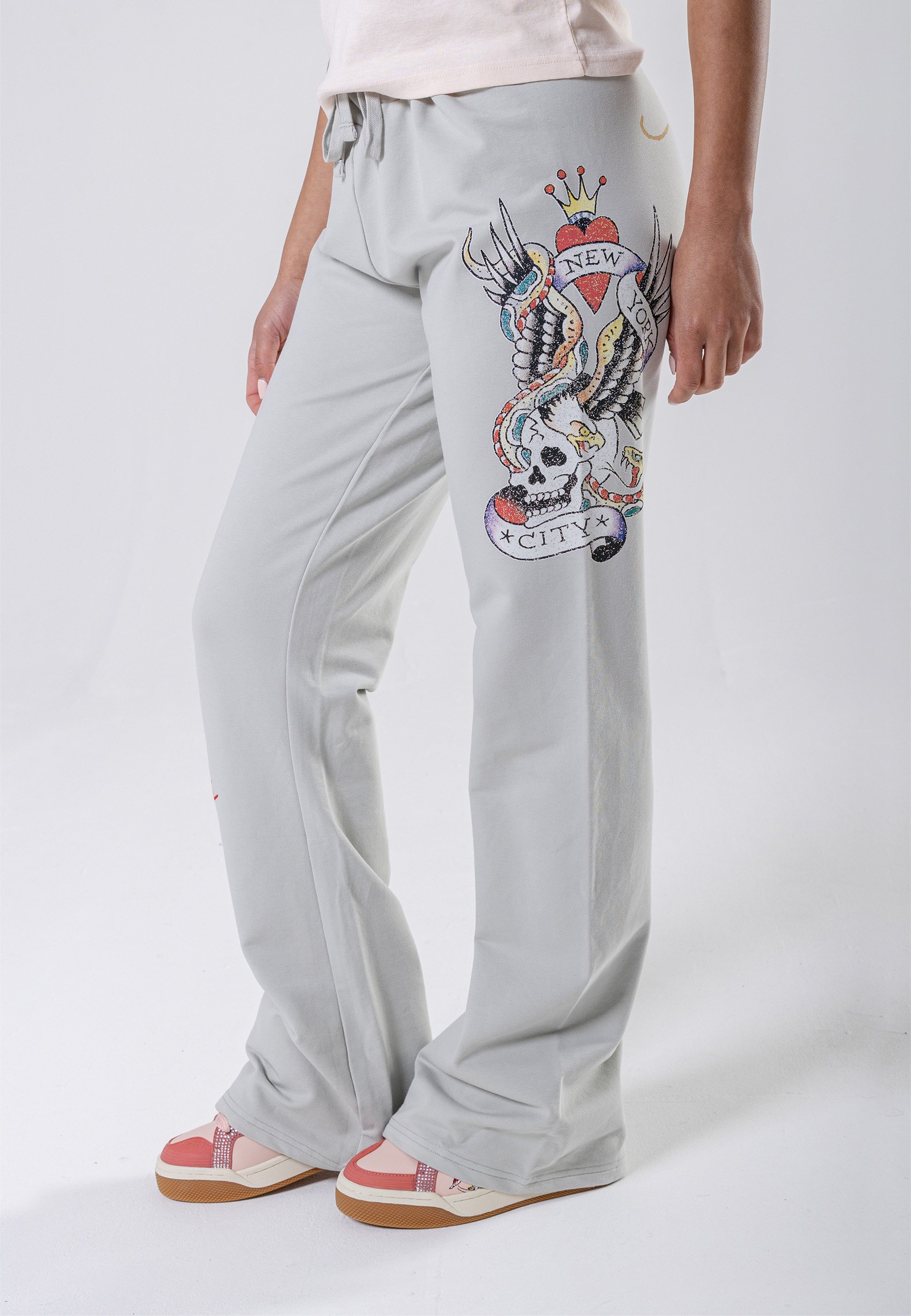 Ed Hardy NEW YORK CITY - Pantalones deportivos - grey/gris -