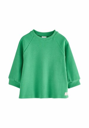 Next, REGULAR FIT - LONG SLEEVE RIBBED RAGLAN TOP - Langærmet T-shirt - green