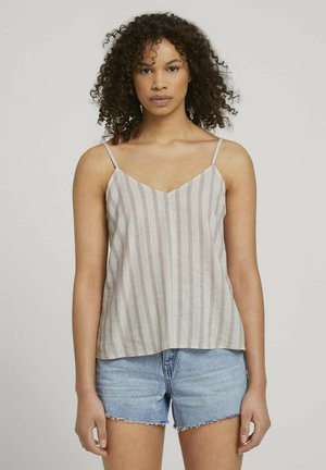 Top - brown beige stripe