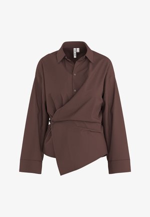 HYPEDROP, HEMD HDIRIS ASYMMETRIC LS - Hemdbluse - deep mahogany