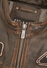 Lederjacken24 CALE-3 - Lederjacke - dunkelbraun