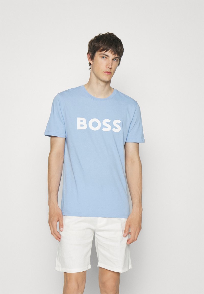 BOSS THINKING - Marškinėliai su spaudiniu - open blue
