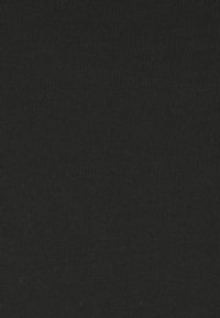 Black ribbed fabric with a smooth texture and consistent pattern, featuring fine vertical lines throughout.