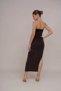 WAL G. LILIA CUT OUT BANDEAU MAXI DRESS - Vestido direito - black