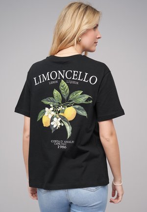 LIMONCELLO - Nyomott mintás póló - black