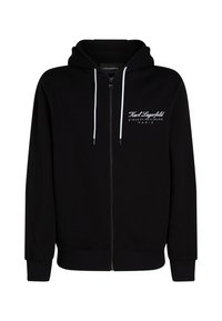 HOTEL KARL ZIP-UP HOODIE - Bluză de molton cu fermoar - black